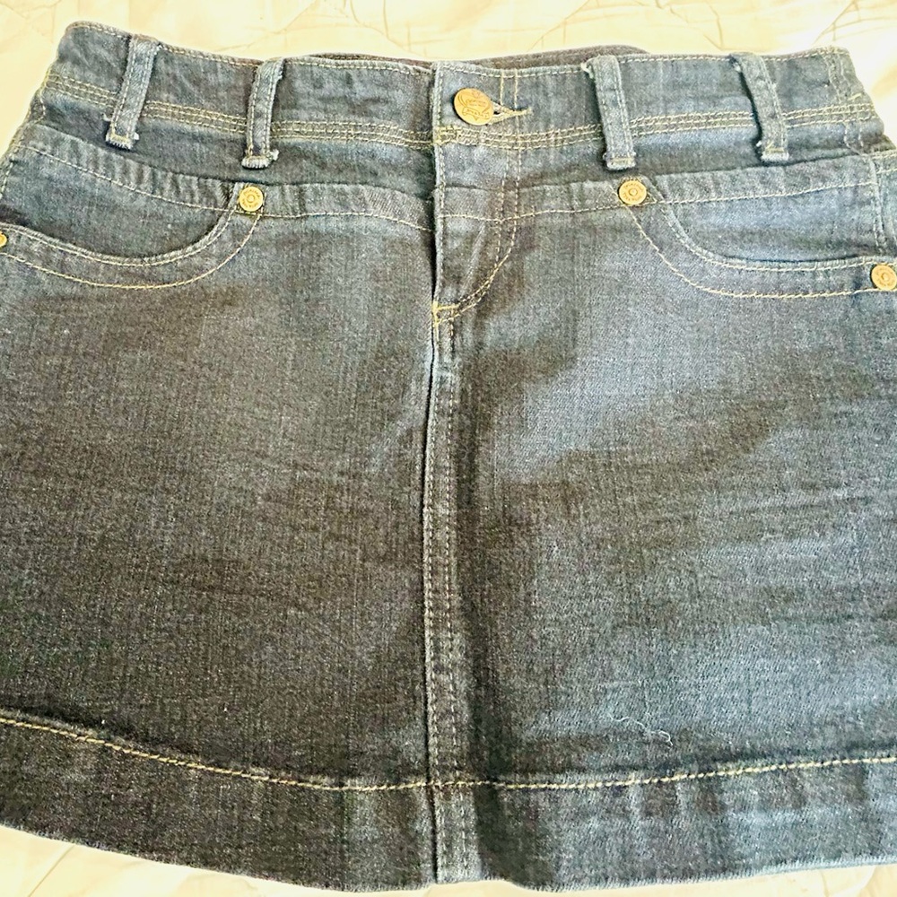 Princess Vera Wang Blue Gold Mini Skirt